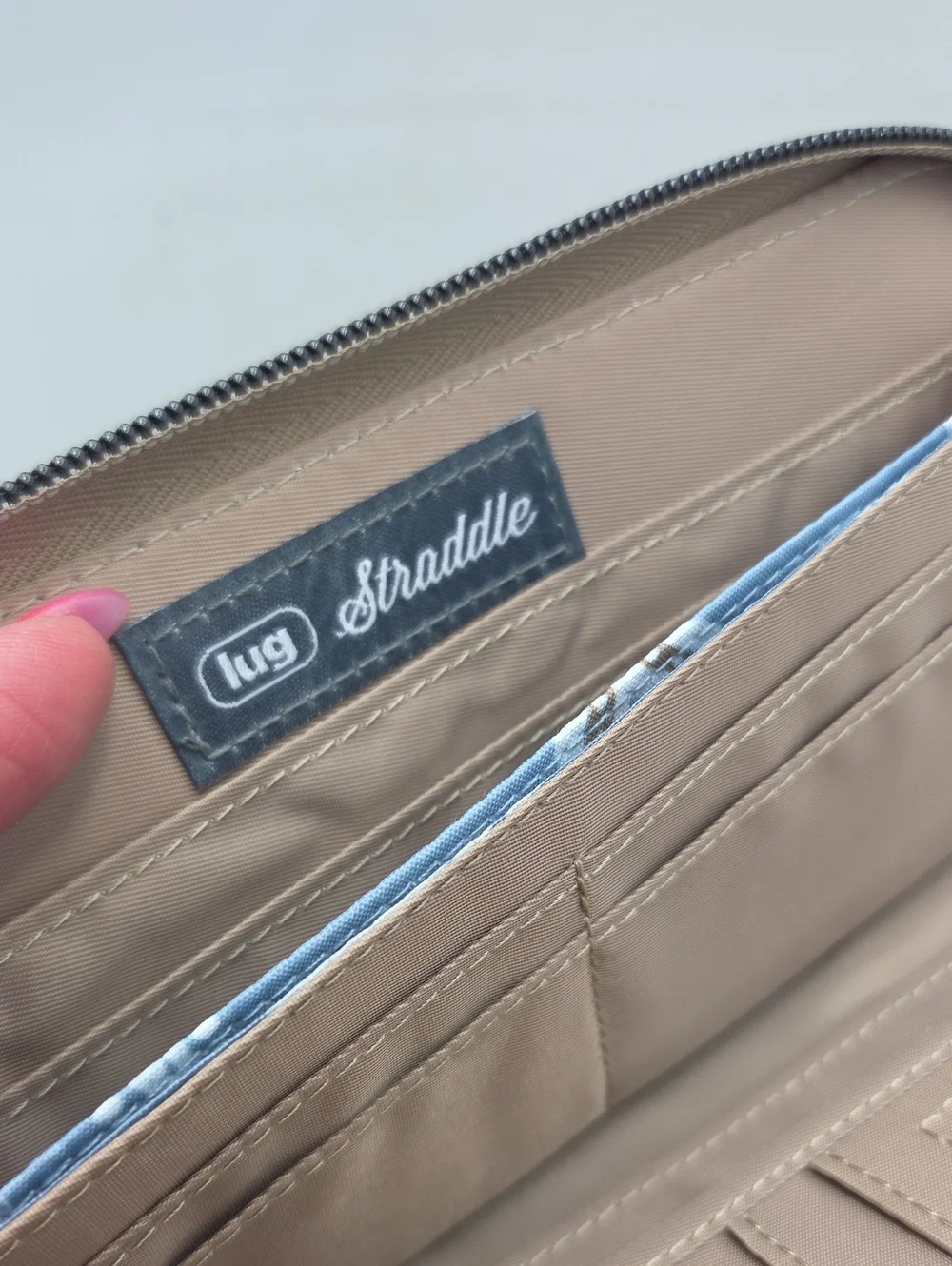 Lug Straddle Women's Zip Around Brushed Tan Mocha Wallet RFID Lightweight